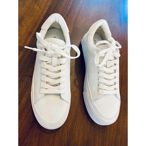ALLSAINTS Trish Leather Sneakers in Chalk White 37 7 New with box Womens Kicks - Picture 10 of 15